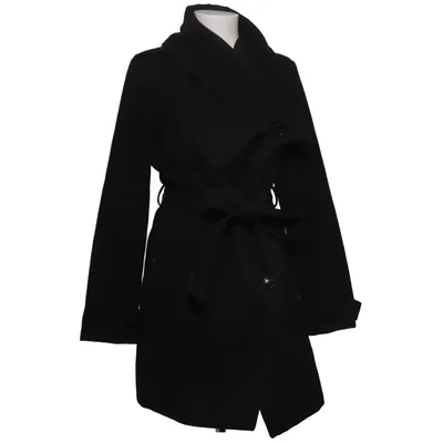 Coat (Black) from Oasis Elastane, Polyester, Viscose