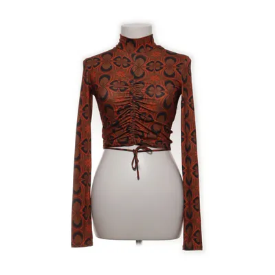 Top (Brown, Black, Orange, Multicolored) from Bershka Elastane, Polyester