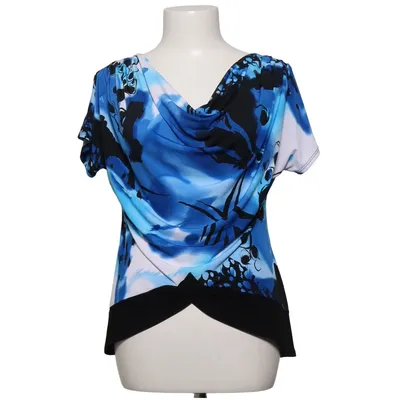 Topp (Blå, Svart, Vit) från Saloos Elastan, Polyester