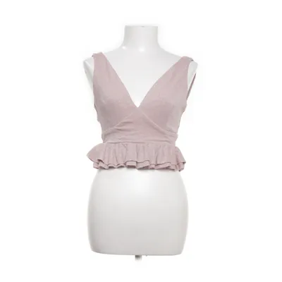 Crop top (Roze) van Bershka Metallvezel, Polyamide, Viscose