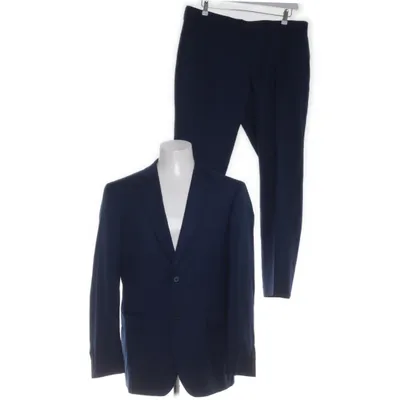 Jakkesæt (Blå) fra Dressmann Elastan, Polyester, Uld, Viscose