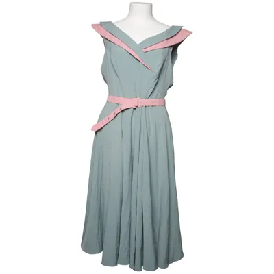 Dress (Green, Pink) from Miss Candyfloss Elastane, Polyester, Viscose