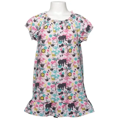 Jurk (Roze, Meerkleurig) van Casual Girls Wear Katoen, Elastaan