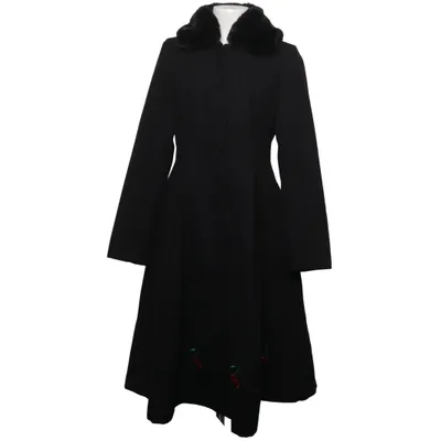 Manteau (Noir) de Pussy Deluxe Polyester, Viscose