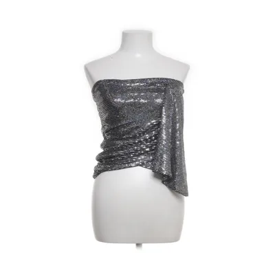 Crop top (Silver, Multicolored) from Bershka Special Edition Elastane, Polyamide