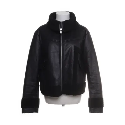 Shearlingjakke (Sort) fra DKNY Jeans Polyurethan, Imiteret ruskind, Polyester, Kunstpels
