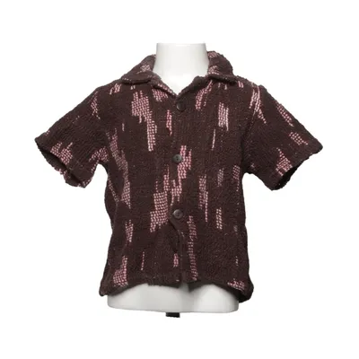 Korte mouwen shirt (Bruin, Roze) van Oas Katoen, Polyester