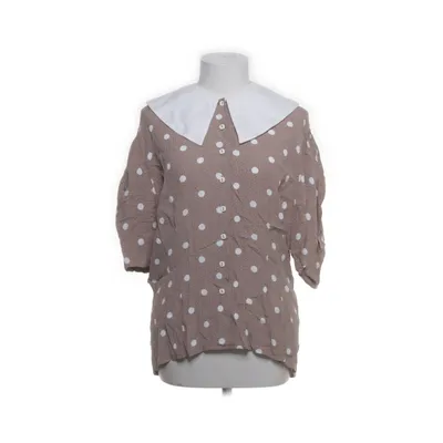 Kortärmad skjorta (Brun, Vit) från Birgitta by Westerlind Viskos