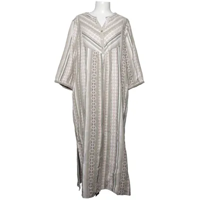 Kaftan (Green, Pink, White) from Cream Cotton