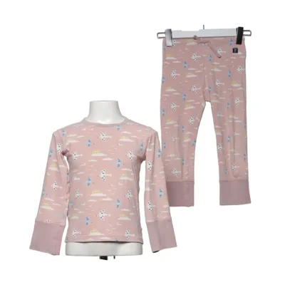 Pyjamas (Rosa, Flerfärgad) från Polarn O. Pyret Elastan, Ekologisk bomull