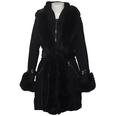 Shearlingjakke (Sort) fra Chica London Akryl, Elastan, Polyester