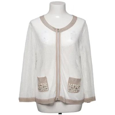 Cardigan (White, Beige) from Fuego Woman Elastane, Polyester