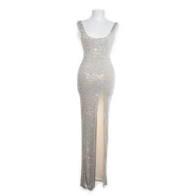 Avondjurk (Zilver) van Fashion Nova