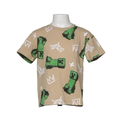T-shirt (Beige, Grön, Vit) från Minecraft Bomull