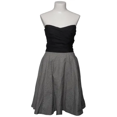 Cocktailkleid (Schwarz, Weiß) von Warehouse Acetat, Baumwolle, Elasthan, Seide