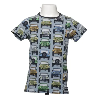 T-shirt (Blå, Flerfarvet) fra Villervalla Elastan, Økologisk bomuld