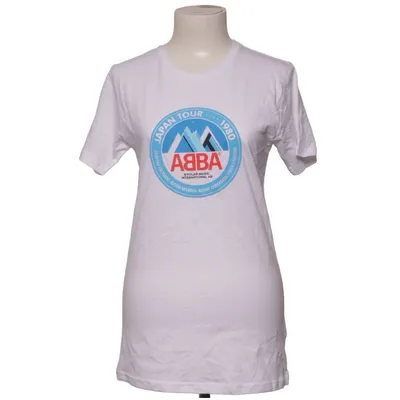 T-shirt (Vit, Blå, Röd) från Abba Ekologisk bomull