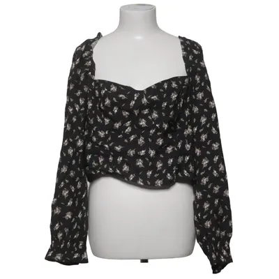 Crop top (Sort, Flerfarvet) fra H&M Linned, Viscose