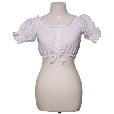 Dirndlblus (Vit) från Distler Bomull, Polyester