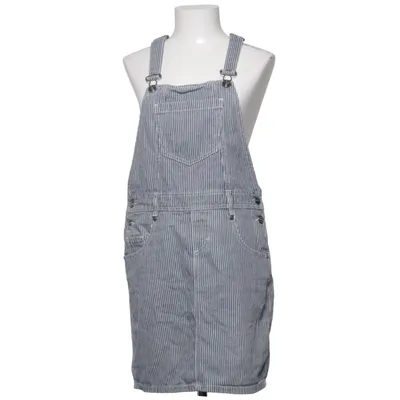 Hängselklänning (Blå, Vit) från Mila Bomull