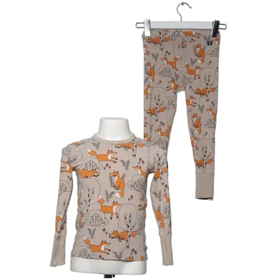 Pyjamas (Beige, Orange, Flerfärgad) från Polarn O. Pyret Elastan, Ekologisk bomull