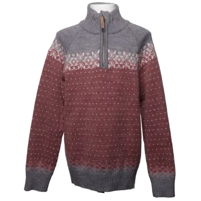 Fleecetröja (Grå, Röd, Vit) från Vikafjell Akryl, Ull