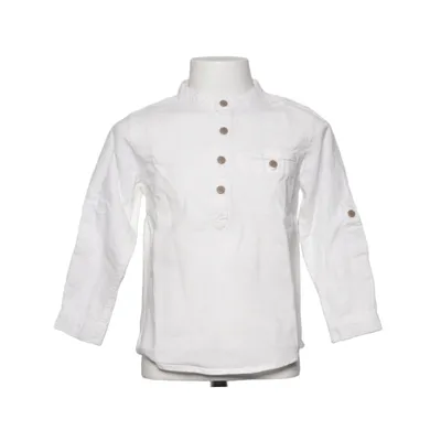 Skjorte (Hvid) fra Kids by Lindex Bomuld, Linned