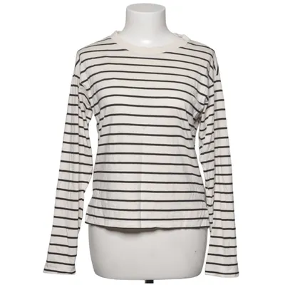 Langærmet t-shirt (Hvid, Sort) fra Monki Bomuld, Modal