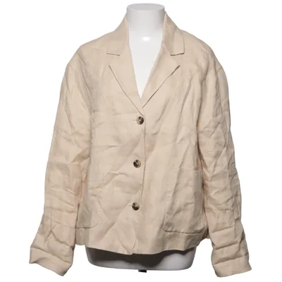Blazer (Beige) fra Zara Linned