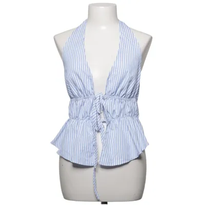 Haut dos-nu (Bleu, Blanc) de Shein Polyester