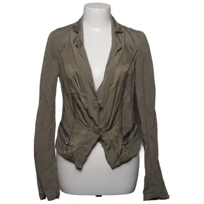 Veste (Vert) de Crisca Coton, Fibre métallique, Polyester