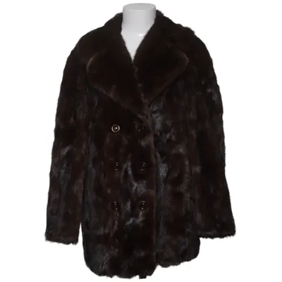 Pälsjacka (Brun) Minkpäls