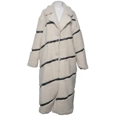 Vinterfrakke (Beige, Sort) fra River Island Polyester, Polyurethan