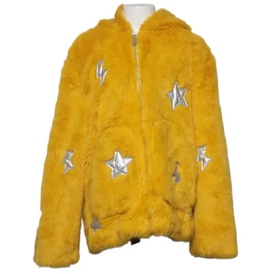 Winter jacket (Yellow, Silver, Multicolored) from Zara Girls Acrylic, Polyester, Polyurethane