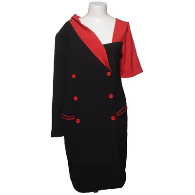 Kleid (Schwarz, Rot)