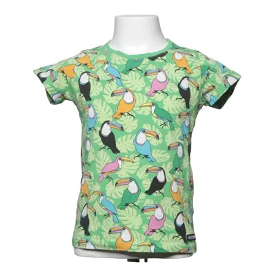 T-shirt (Grön, Flerfärgad) från Villervalla Elastan, Ekologisk bomull