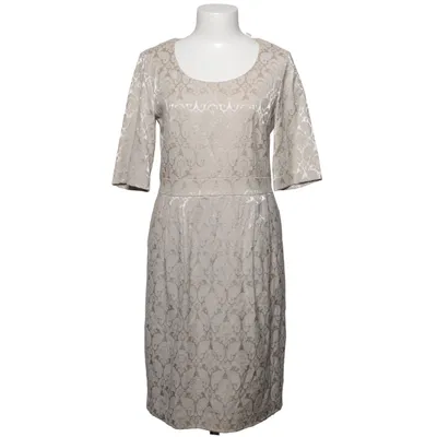 Jurk (Beige, Goud) van Hallhuber Donna Katoen, Elastaan, Polyester