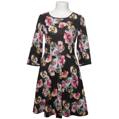 Dress (Black, Multicolored) from Miss Classic Cotton, Polyester