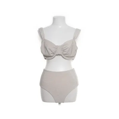 Underwear set (Beige, Silver) from Ellos Metallic fiber, Polyamide