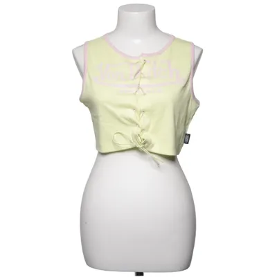 Crop top (Gul, Pink) fra Von Dutch Elastan, Økologisk bomuld