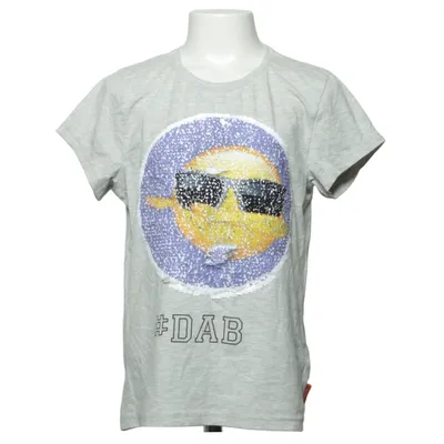 T-shirt (Grå, Flerfärgad) från Emoji Bomull, Elastan, Polyester