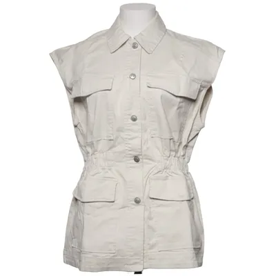 Jeansvest (Beige) fra Divided by H&M Bomuld, Elastan