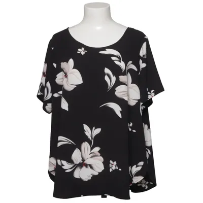 Topp (Svart, Vit) från ONLY Carmakoma Elastan, Polyester