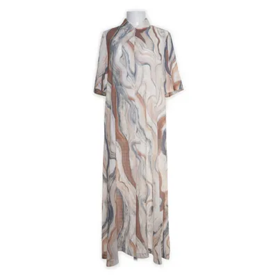 Maxi jurk (Beige, Meerkleurig) van Visual Clothing Project Elastaan, Polyester
