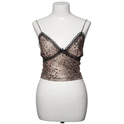 Crop top (Brown, Black) from Fashion Nova Elastane, Polyester