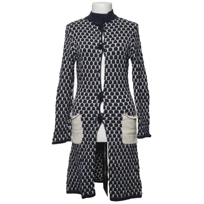 Cardigan (Bleu, Blanc) de Wivica Oest Laine