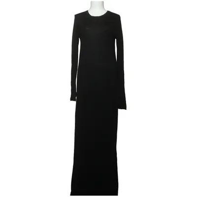 Långklänning (Svart) från Zara W&B Collection Lyocell, Ull