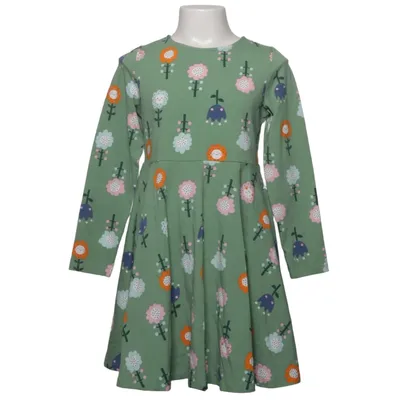 Dress (Green, Multicolored) from Polarn O. Pyret Elastane, Organic cotton