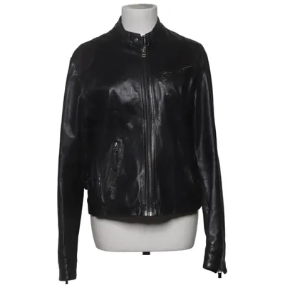 Läderjacka (Svart) från Hollies Bomull, Polyester