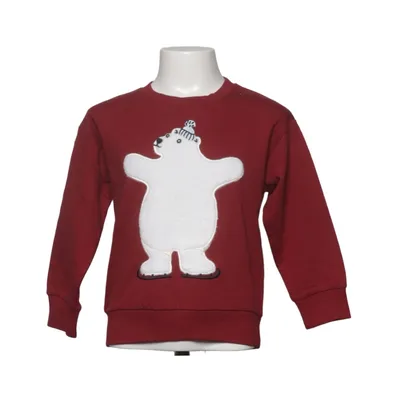 Sweatshirt (Red, White) from Lindex Cotton